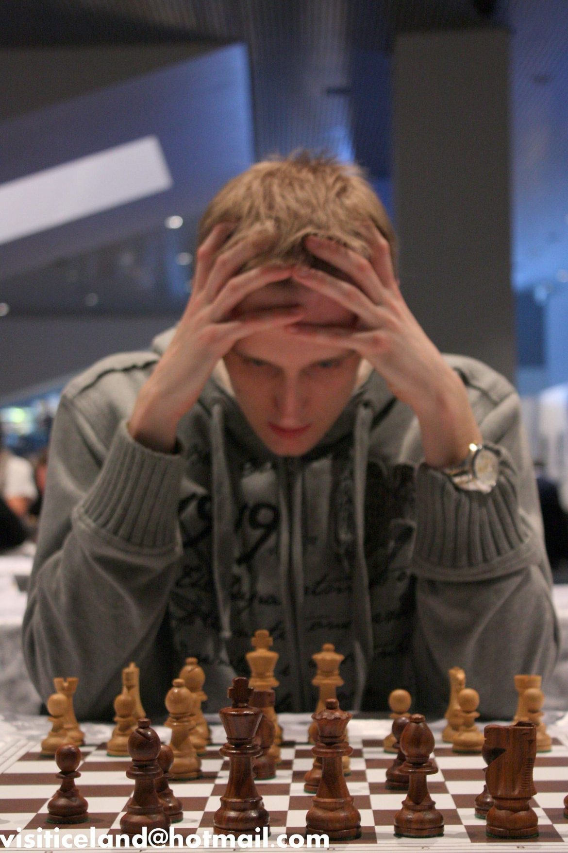 Chess pieces on a board